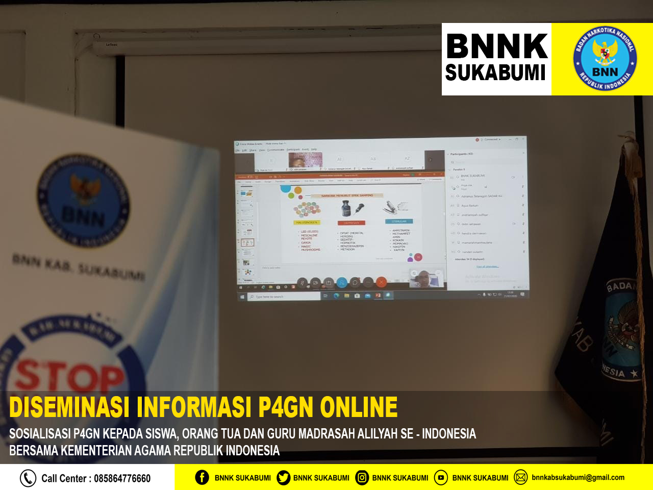 Diseminasi informasi P4GN kepada guru serta orang tua murid madrasah aliyah se - Indonesia