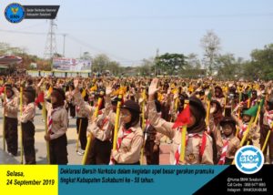 DEKLARASI ANTI NARKOBA PRAMUKA DI SUKABUMI