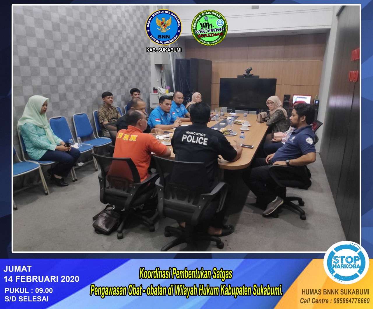 Koordinasi Pembentukan Satgas Pengawasan Obat - obatan di Wilayah Hukum Kabupaten Sukabumi. Koordinasi Pembentukan Satgas Pengawasan Obat - obatan di Wilayah Hukum Kabupaten Sukabumi.