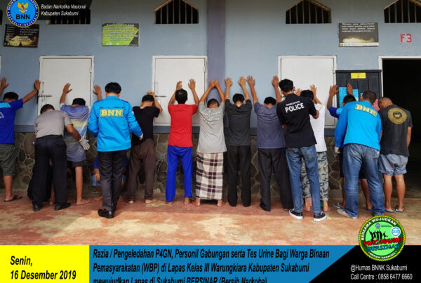 Operasi P4GN, BNNK Sukabumi Geledah Kamar Tahanan Sekaligus Tes Urine Warga Binaan Lapas Warungkiara