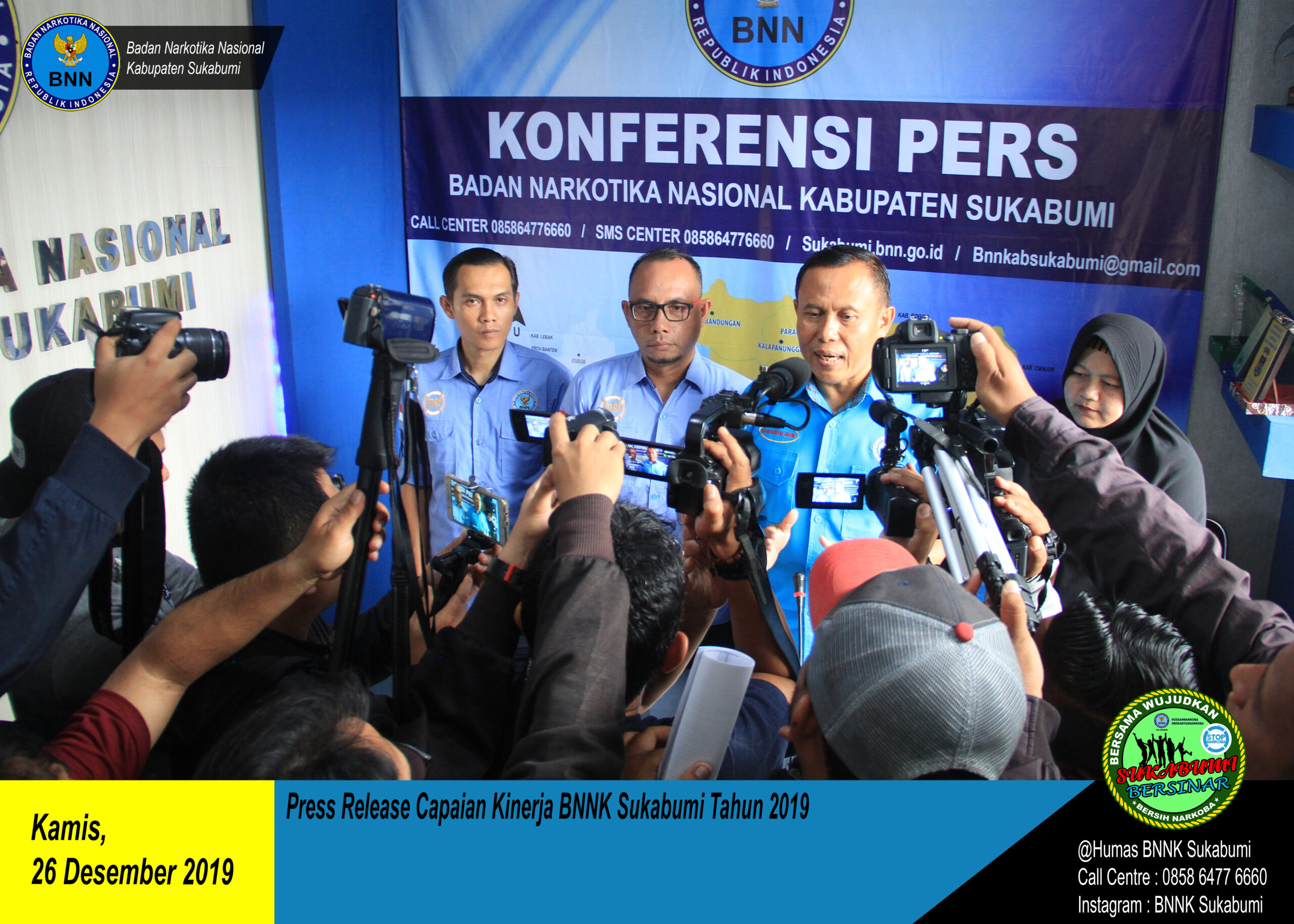 Press Release Capaian Kinerja BNNK Sukabumi Tahun 2019