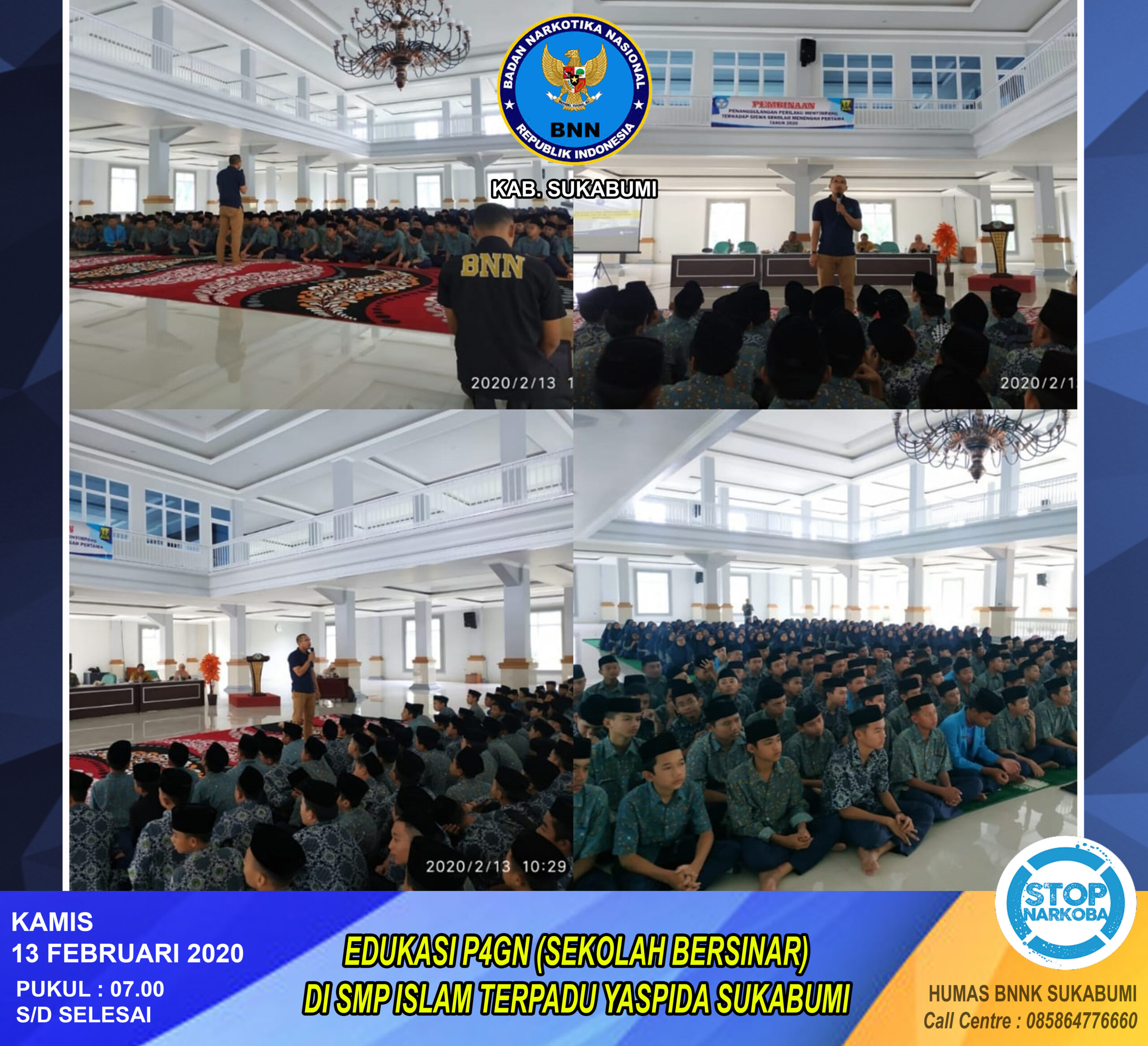 Diseminasi Informasi P4GN kepada siswa dan siswi SMP Islam Terpadu Yaspida