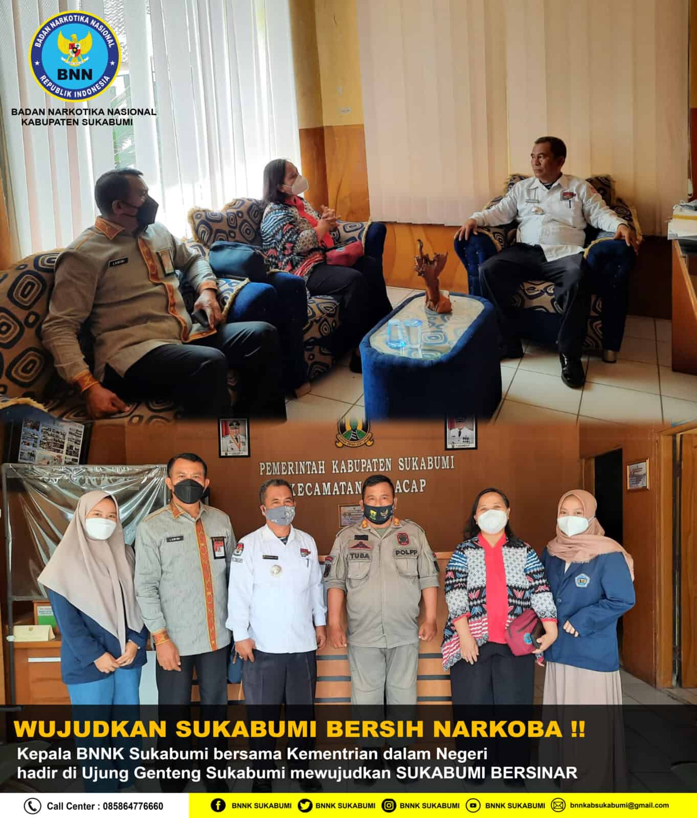 KEPALA BNNK SUKABUMI DAN KEMENDAGRI KE UJUNG GENTENG, ADA APA? KEPALA BNNK SUKABUMI DAN KEMENDAGRI KE UJUNG GENTENG, ADA APA?