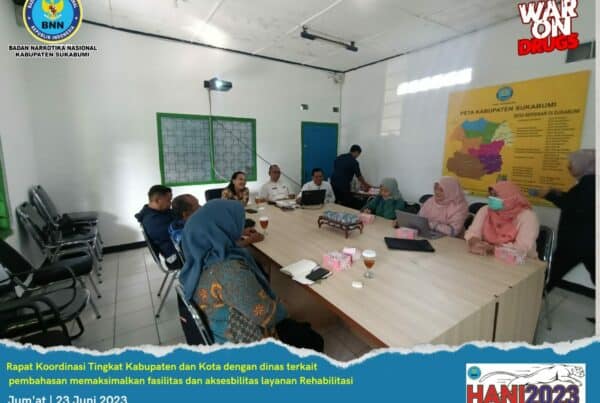 Menjelang HANI 2023 BNNK Sukabumi Gelar Rakor Rehabilitasi dengan OPD terkait di Kota dan Kabupaten Sukabumi