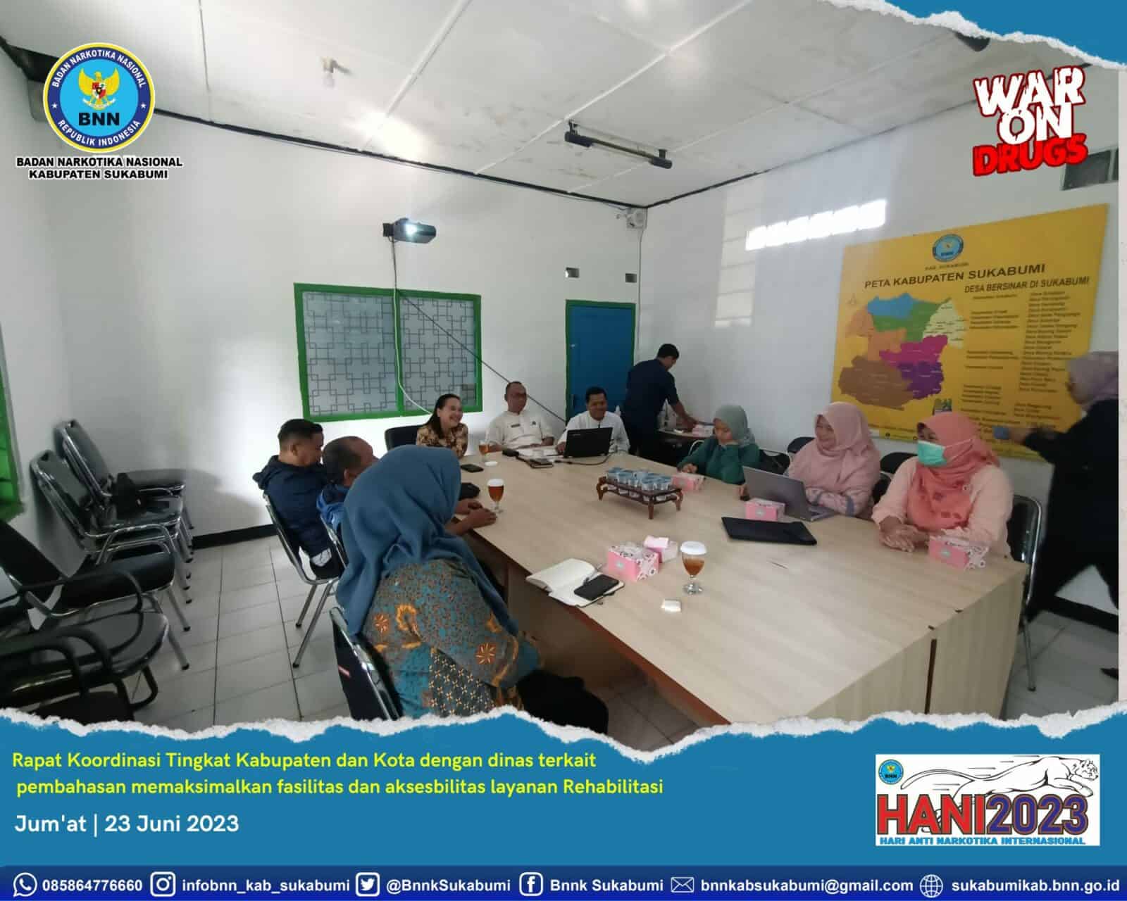 Menjelang HANI 2023 BNNK Sukabumi Gelar Rakor Rehabilitasi dengan OPD terkait di Kota dan Kabupaten Sukabumi Menjelang HANI 2023 BNNK Sukabumi Gelar Rakor Rehabilitasi dengan OPD terkait di Kota dan Kabupaten Sukabumi