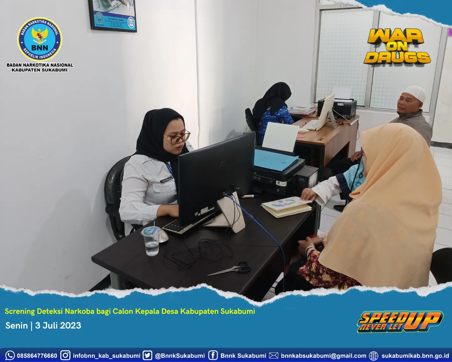 BNNK SUKABUMI LAKUKAN SCRENING DETEKSI NARKOBA BAGI PULUHAN BAKAL CALON KADES DI KAB SUKABUMI BNNK SUKABUMI LAKUKAN SCRENING DETEKSI NARKOBA BAGI PULUHAN BAKAL CALON KADES DI KAB SUKABUMI