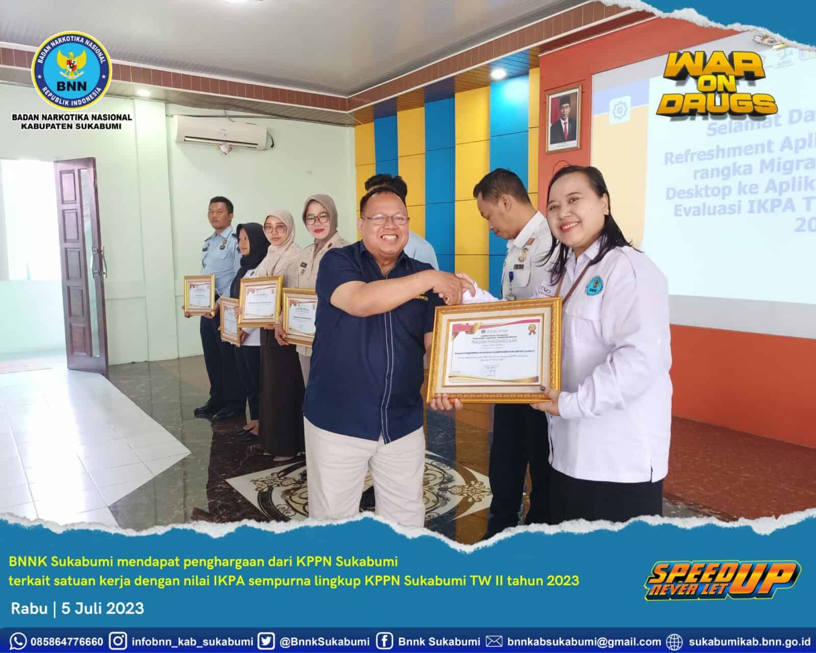 BNNK SUKABUMI RAIH PENGHARGAAN DARI KPPN SUKABUMI BNNK SUKABUMI RAIH PENGHARGAAN DARI KPPN SUKABUMI