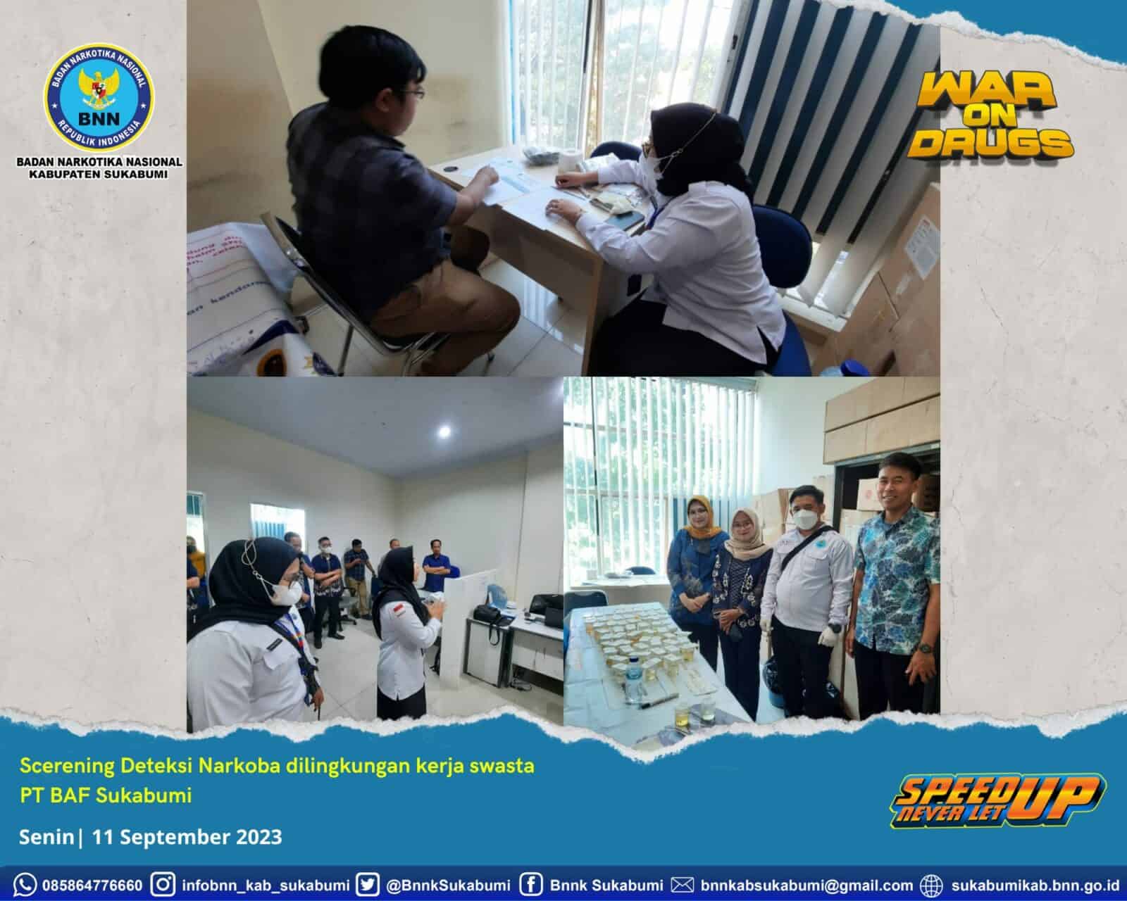 BNNK SUKABUMI GELAR TEST URINE DI LINGKUNGAN KERJA SWASTA BNNK SUKABUMI GELAR TEST URINE DI LINGKUNGAN KERJA SWASTA