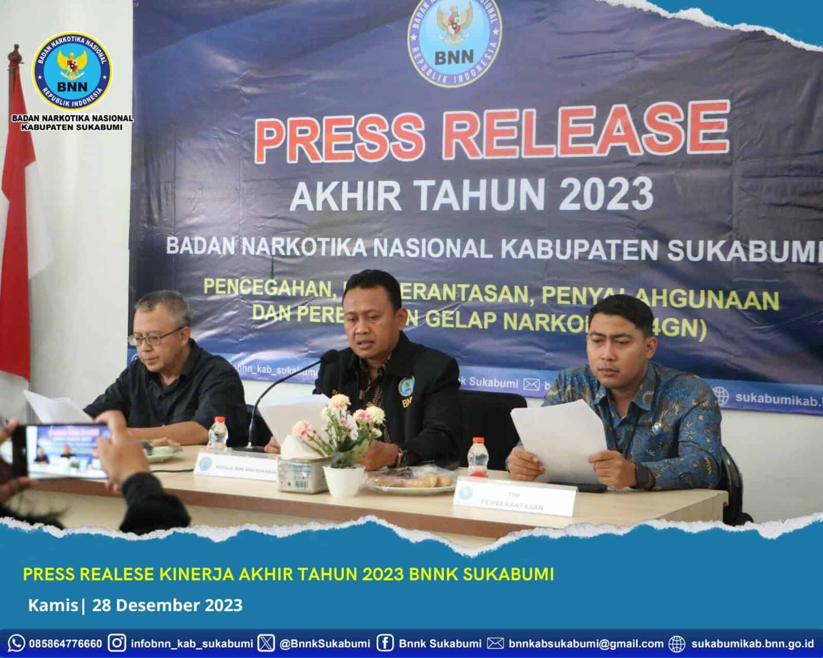 BNNK SUKABUMI GELAR PRESS RELEASE AKHIR TAHUN 2023 BNNK SUKABUMI GELAR PRESS RELEASE AKHIR TAHUN 2023