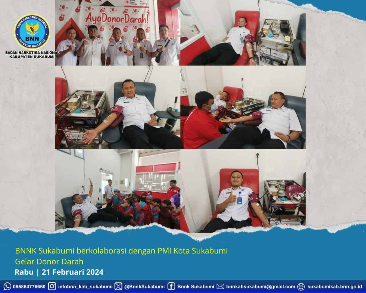 BNNK SUKABUMI BERKOLABORASI DENGAN PMI KOTA SUKABUMI GELAR DONOR DARAH Konsep Otomatis
