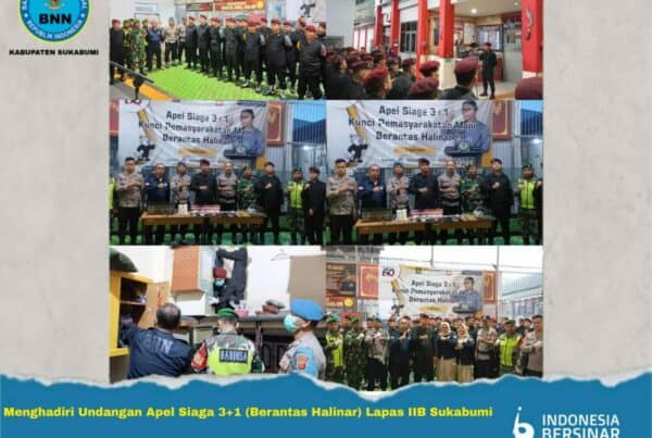 BNNK SUKABUMI BERSAMA LAPAS SUKABUMI GELAR APEL GABUNGAN SERTA RAZIA BLOK