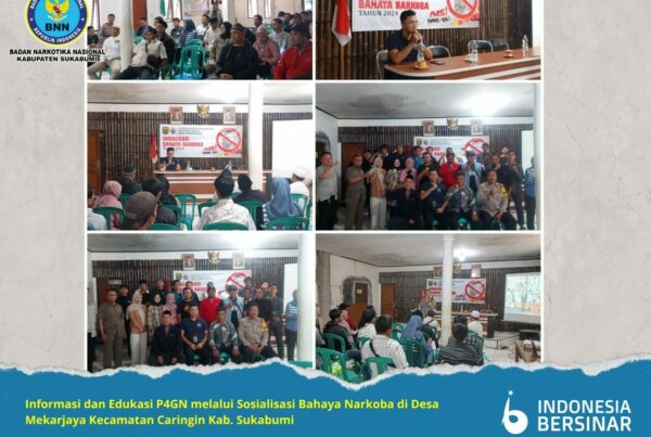 BNNK SUKABUMI GELAR DISEMINASI INFORMASI P4GN DI DESA MEKARJAYA SUKABUMI