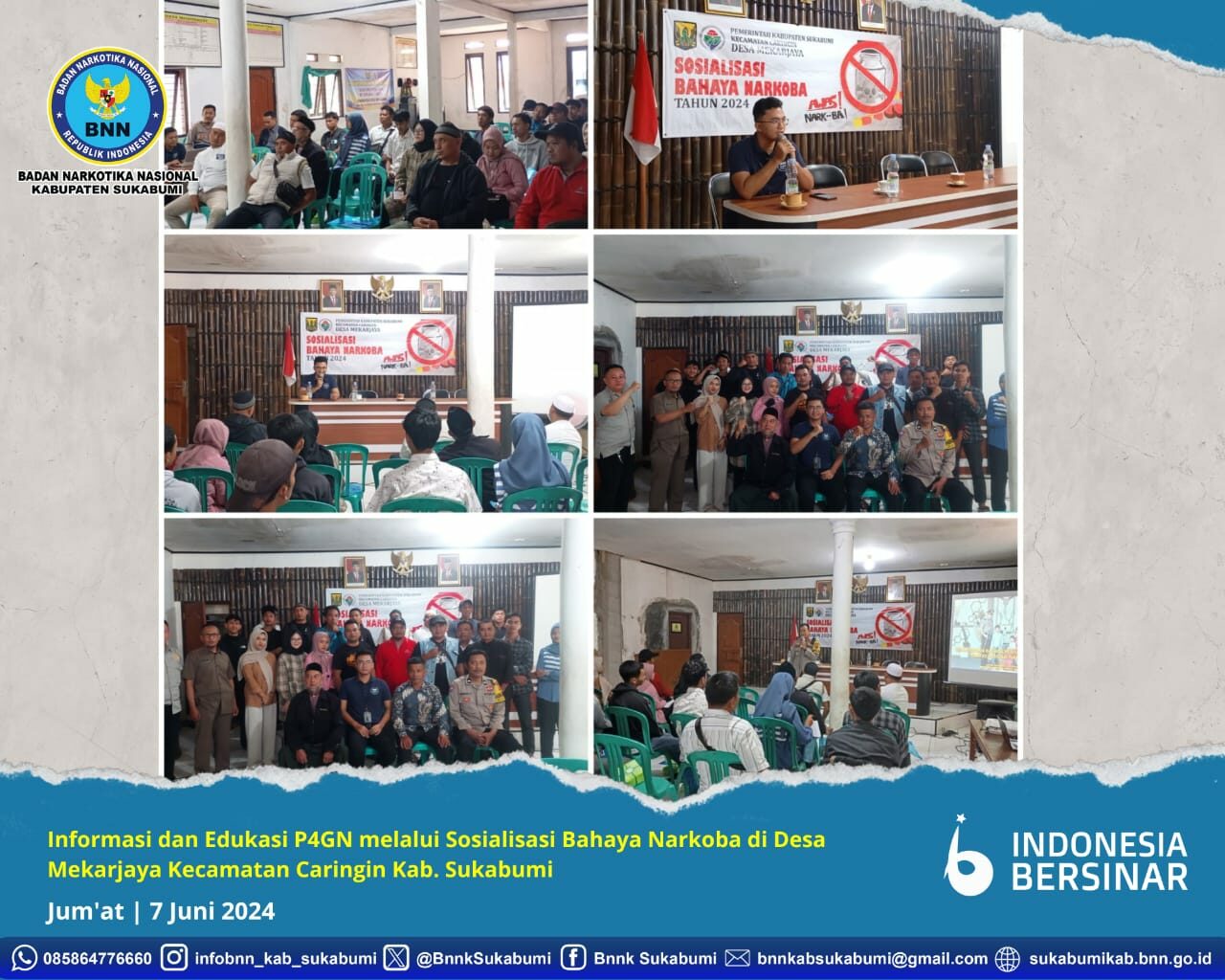 BNNK SUKABUMI GELAR DISEMINASI INFORMASI P4GN DI DESA MEKARJAYA SUKABUMI BNNK SUKABUMI GELAR DISEMINASI INFORMASI P4GN DI DESA MEKARJAYA SUKABUMI