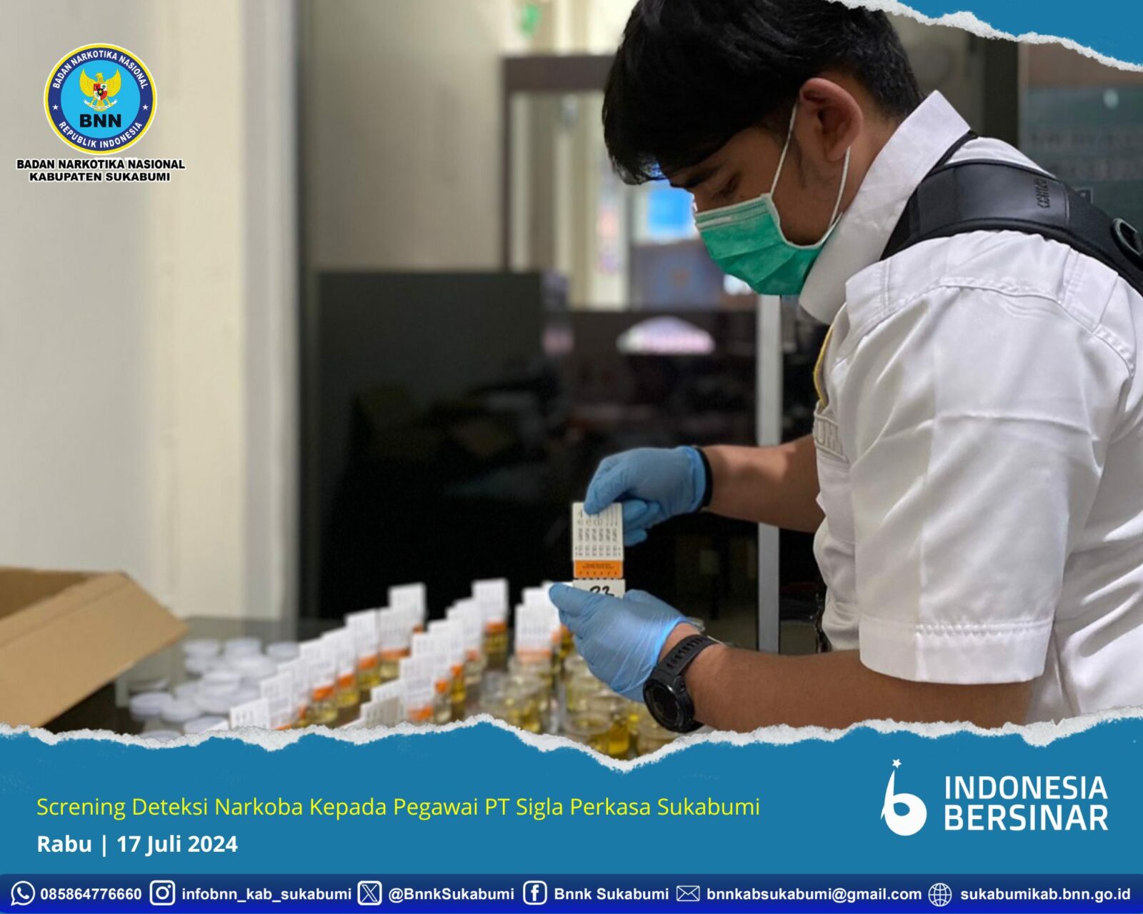BNNK SUKABUMI TEST URINE PULUHAN PEGAWAI PT SILGA PERKASA BNNK SUKABUMI TEST URINE PULUHAN PEGAWAI PT SILGA PERKASA