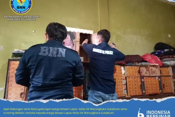 RAZIA GABUNGAN, BNN TEST URINE WARGA BINAAN LAPAS KELAS IIA WARUNG KIARA