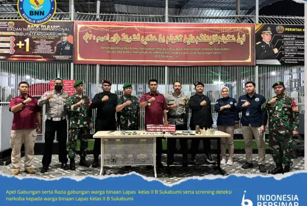 BNNK SUKABUMI TERUS BERKOLABORASI BERSAMA LAPAS KELAS II B SUKABUMI, LAKUKAN SIDAK DAN TEST URINE BAGI WARGA BINAAN