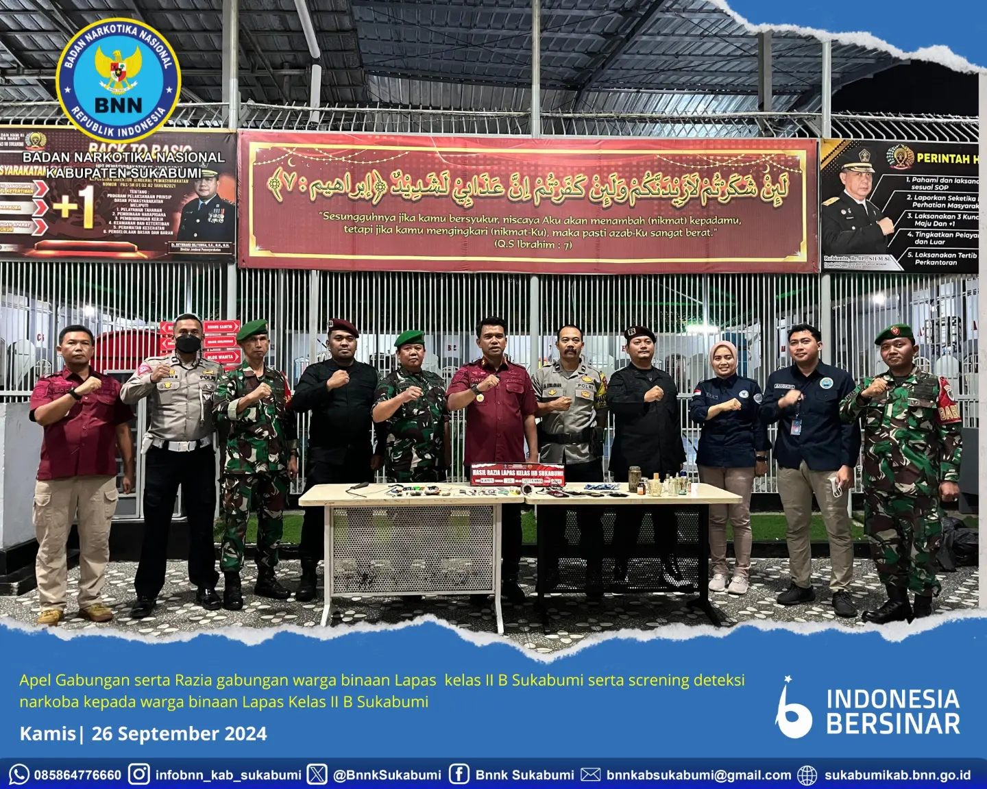 BNNK SUKABUMI TERUS BERKOLABORASI BERSAMA LAPAS KELAS II B SUKABUMI, LAKUKAN SIDAK DAN TEST URINE BAGI WARGA BINAAN BNNK SUKABUMI TERUS BERKOLABORASI BERSAMA LAPAS KELAS II B SUKABUMI, LAKUKAN SIDAK DAN TEST URINE BAGI WARGA BINAAN