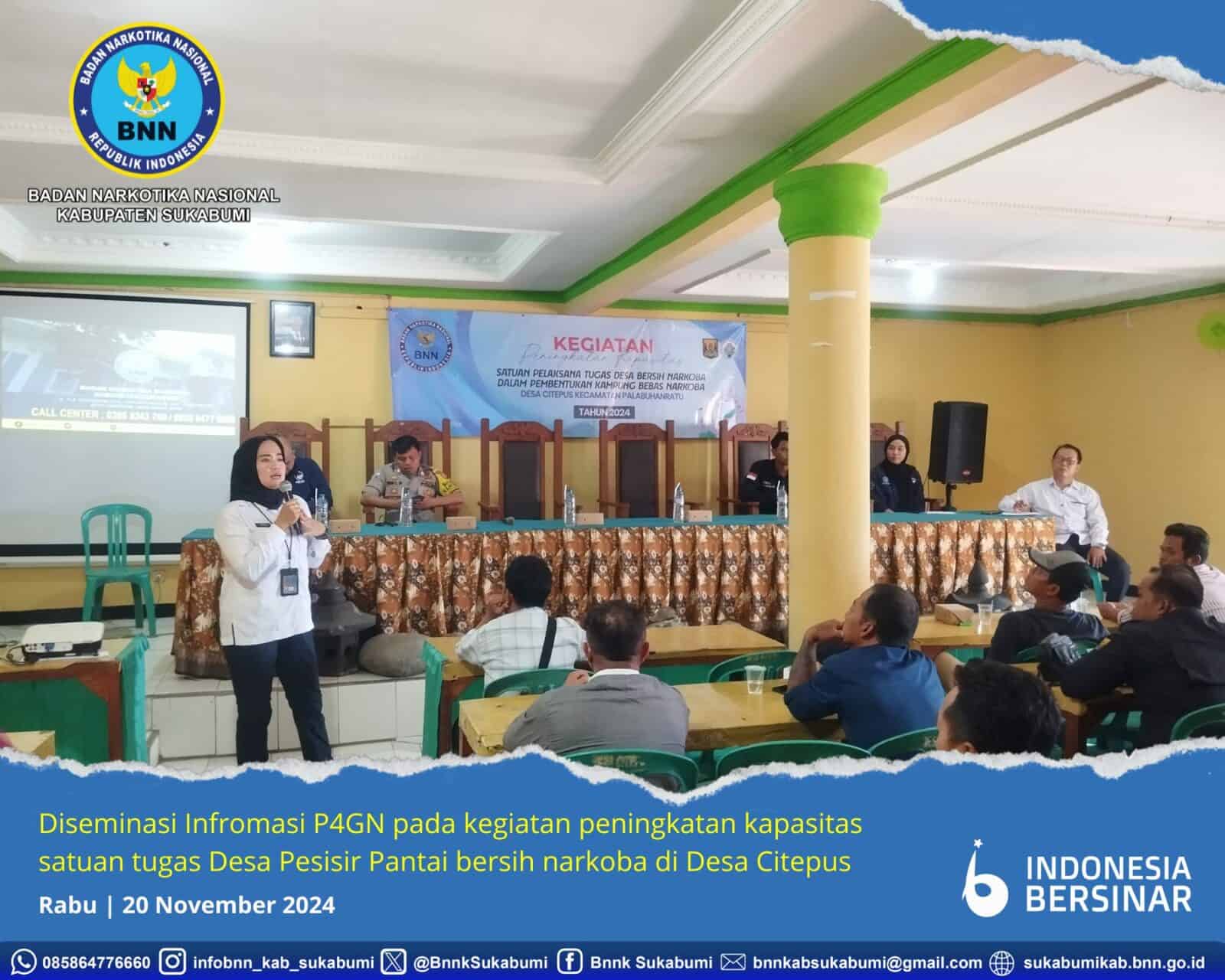 DISEMINASI INFORMASI P4GN DI DESA PESISIR BERSINAR DISEMINASI INFORMASI P4GN DI DESA PESISIR BERSINAR