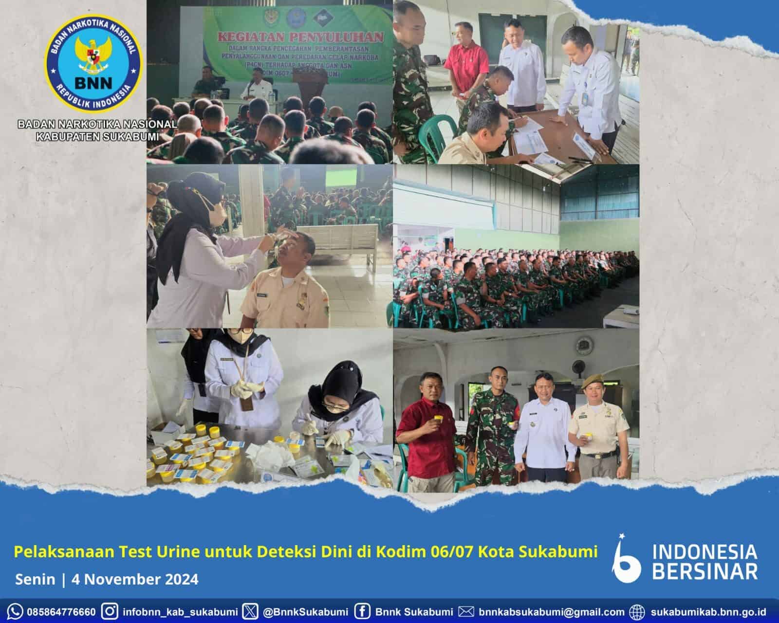 PERSONIL KODIM 0607 DI TEST URINE BNN PERSONIL KODIM 0607 DI TEST URINE BNN