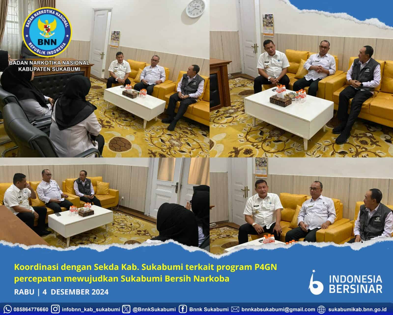 SEKDA KAB SUKABUMI TERIMA AUDIENSI KA BNNK SUKABUMI SEKDA KAB SUKABUMI TERIMA AUDIENSI KA BNNK SUKABUMI