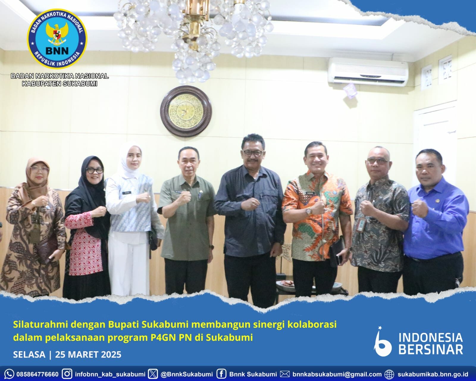 BNNK SUKABUMI SILATURAHMI DENGAN BUPATI SUKABUMI, KOMITMEN MEWUJUDKAN SUKABUMI BERSIH NARKOBA BNNK SUKABUMI SILATURAHMI DENGAN BUPATI SUKABUMI, KOMITMEN MEWUJUDKAN SUKABUMI BERSIH NARKOBA